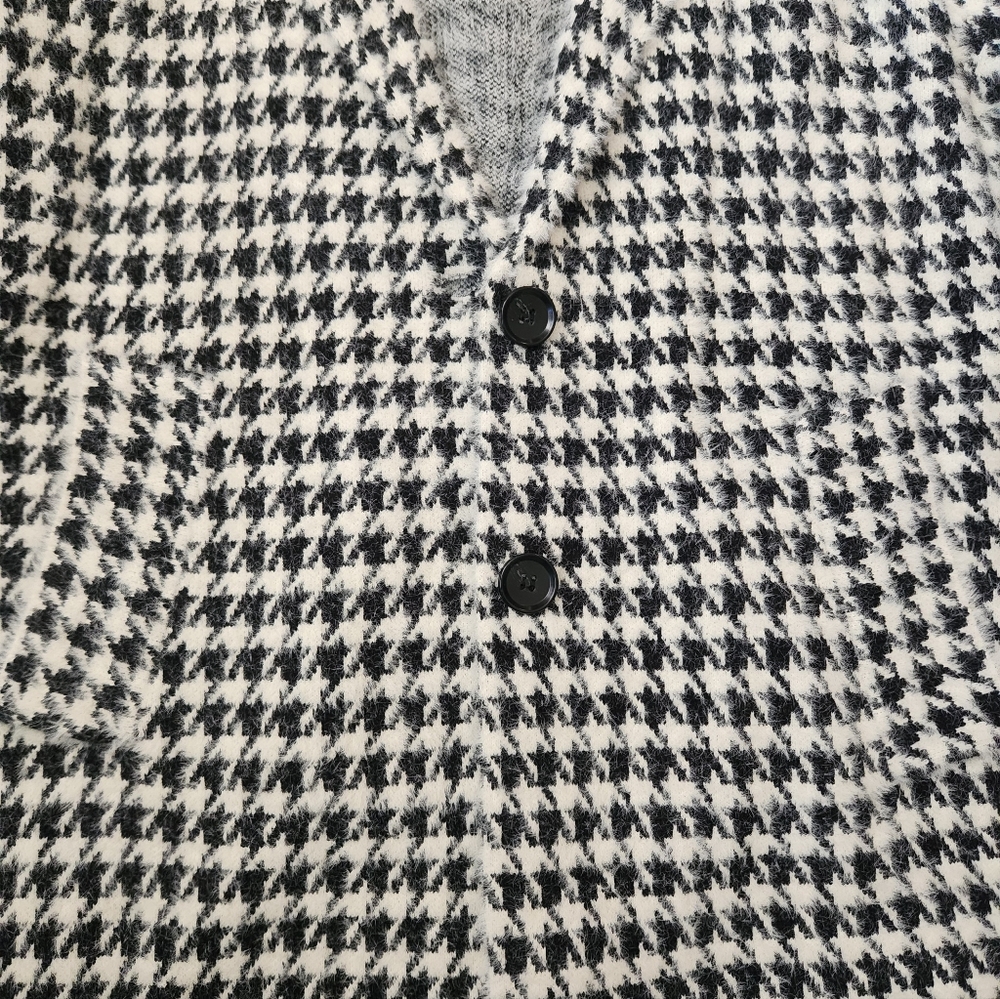 Max Studio Houndstooth Sweater Jacket - Picture 2 of 5